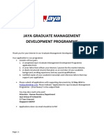 Jaya Graduate Management Development Programme