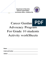 CGAP-Grade 10 Worksheet
