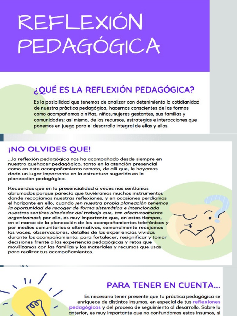 Reflexion Pedagogica Y Novedades PDF