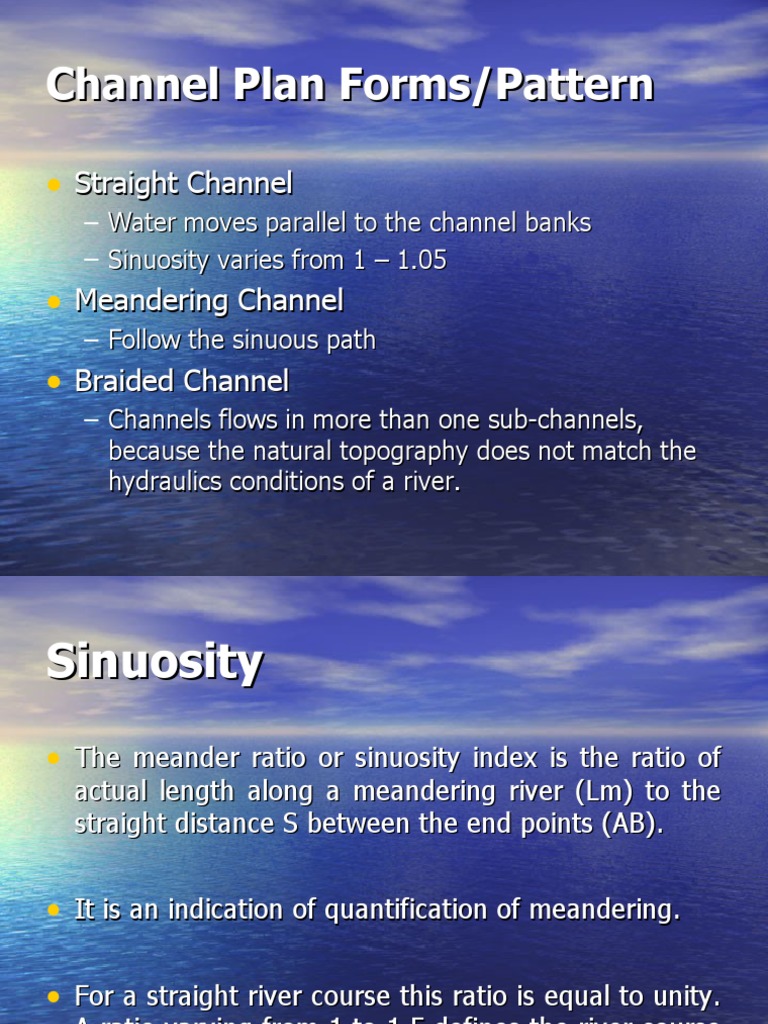 Canal Design and Channel Types | PDF | River | Geomorphology