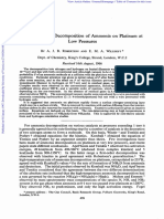 Of of Ammonia On: Kinetics The Decomposition Platinum at Pressures