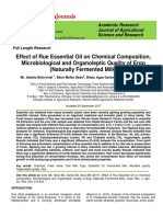 Effect of Rue Essential Oil On Chemical Composition, Microbiological and Organoleptic Quality of Ergo (Naturally Fermented Milk)