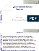 Power System Transmission and Security: DR Nuraddeen Magaji