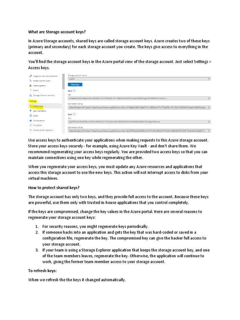 Storage Account Keys PDF
