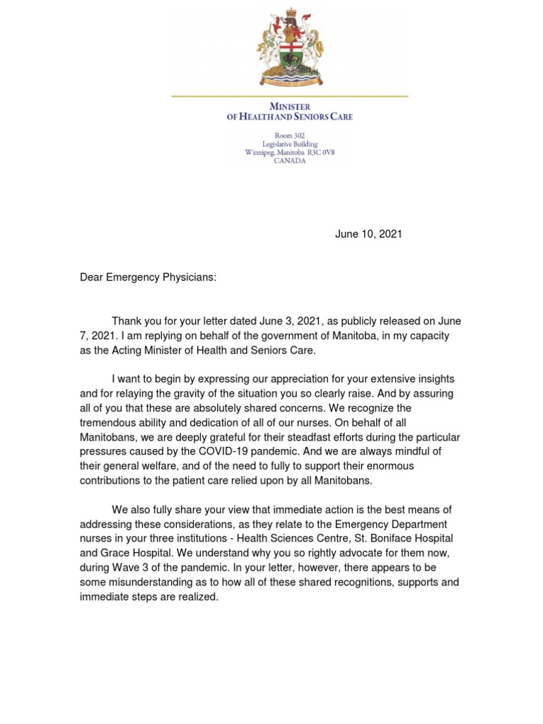 Emergency Physicians Letter PDF Emergency Department Nursing