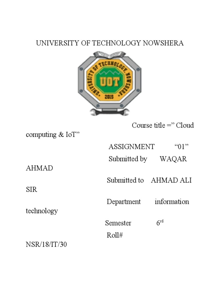 Cloud Computing Assignment Overview | PDF | Cloud Computing ...