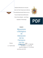 Mecanismos Biológicos de Interacción de Los Fármacos Con Los Sistemas