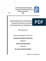 Caracterización de Hidrocarburos de Diferenrte Gravedad API Mediante