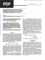 Tutorial Review Calculating Standard Deviations and Confidence Intervals With A Universally Applicable Spreadsheet Technique