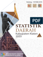 Statistik Daerah Kabupaten Klaten 2020