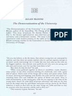 Allan Bloom ''The Democratization of The University''