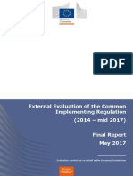 External Evaluation of The Common Implementing Regulation (2014 - Mid 2017) Final Report May 2017
