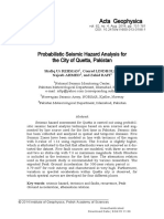 Probabilistic Seismic Hazard Analysis for the City417 Word