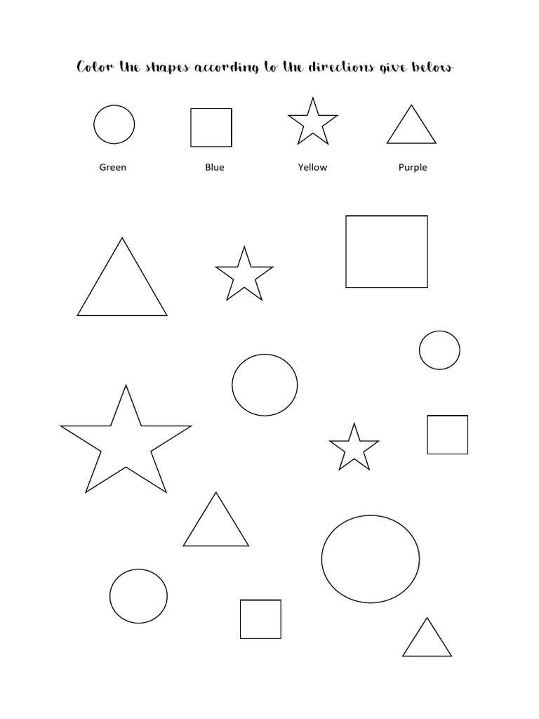 Color Shapes as Directed | PDF