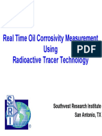 Real Time Oil Corrosivity Measurement Using Radioactive Tracer Technology