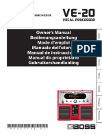 Boss Vocal Processor VE 20 Manual Do Proprietário