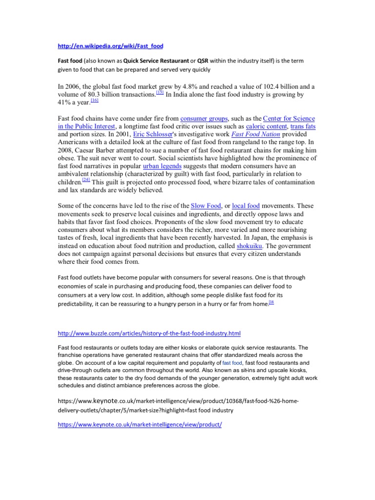 Dissertation Ff Fast Food Cooking - 