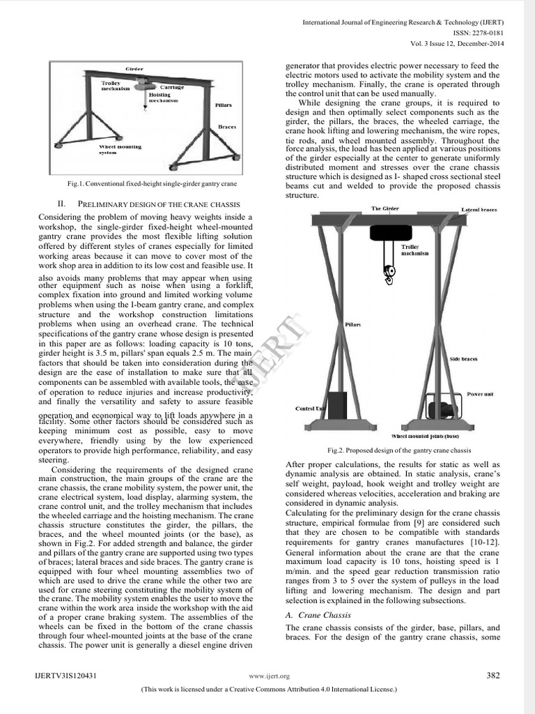 Fdocuments in Design Gantry Crane Calculations PDF Crane (Machine