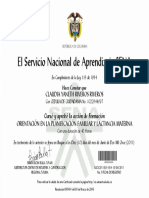Certificados Sena Claudia