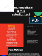 ¿Cómo Enseñaré A Mis Estudiantes?