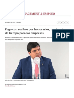 Noticia - Pago Con Recibos Por Honorarios, Una Bomba de Tiempo para Las Empresas - ECONOMIA - GESTIÓN