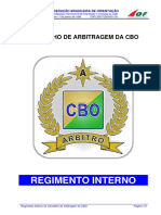 REGIMENTO INTERNO - Conselho Arbitragem CBO