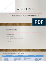 Welcome: Strategic Plan of Myself