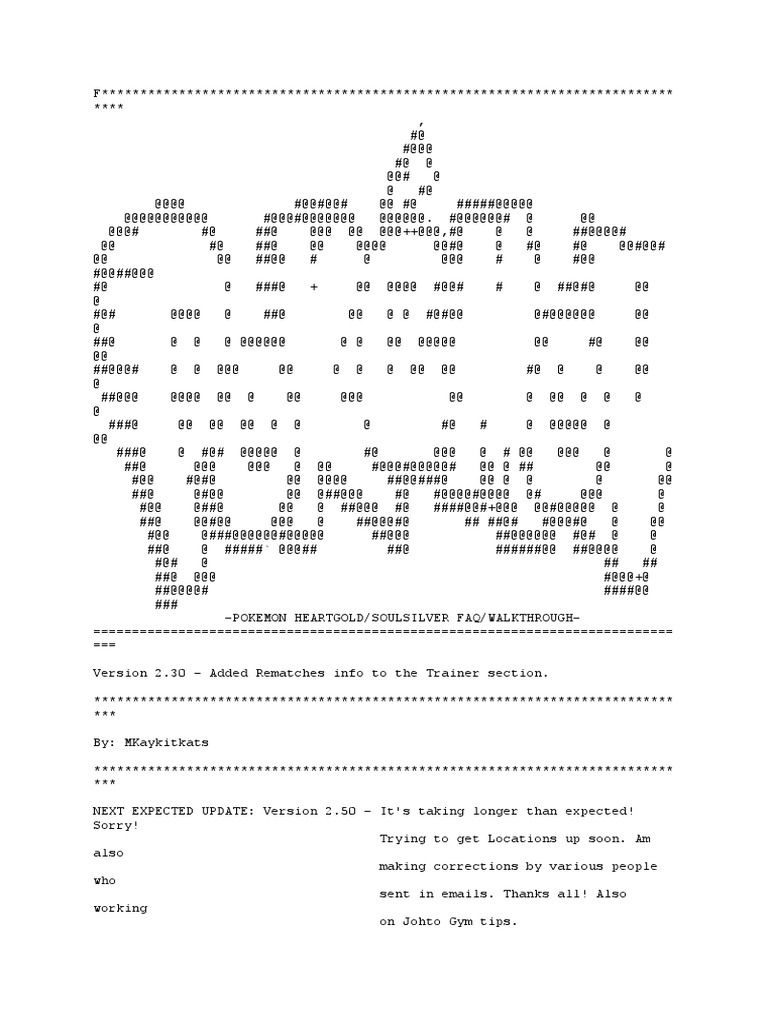 Heartgold | PDF | Video Games | Pokémon