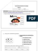 Guía de Lenguaje con enfoque en la consonante M