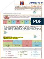 ENGLISH LESSON 20 - PREPOSITIONS OF TIME In-On-At - OCTOBER 19TH 2020