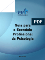 Guia para o Exercício Profissional Da Psicologia CRP-12