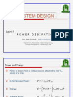 Power Dissipation and Low Power Design Techniques