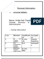 Personal Information 1. Personal Details:: Bachelor of Business Administration