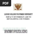 Download IMPACT OF FOREIGN AID TO DEVELOPING COUNTRIES by Hira Arshad SN51149995 doc pdf