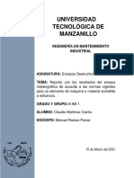 Reporte Con Los Resultados de Un Ensayo Metalográfico. (Claudio)