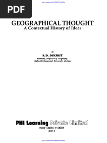 Geographical Thought R D Dikshit Sir