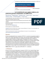 Revisión de Técnicas de Esterilización para Equipos Médicos y de Protección Personal Contaminados Con SARS-CoV-2