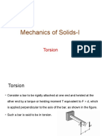 Mechanics of Solids-I: Torsion