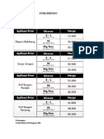 Price List Print Press