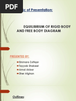 Topic of Presentation:: Equilibrium of Rigid Body and Free Body Diagram