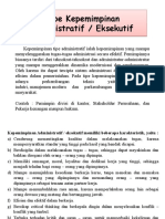 Materi Kepemimpinan Administratif Atau Eksklusif