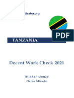 Tanzania: Decent Work Check 2021