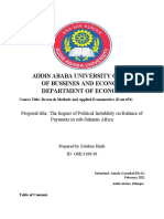 ADDIS ABABA UNIVERSITY COLLEGE OF BUSSINES AND ECONOMICS DEPARTMENT OF ECONOMICS - Edited