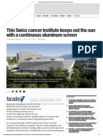 This Swiss Cancer Institute Keeps Out The Sun With A Continuous Aluminum Screen