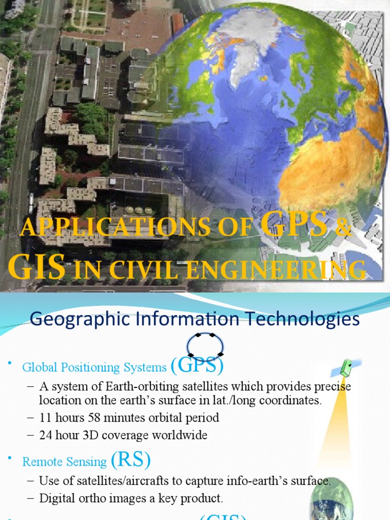 GIS and GPS Applications in Civil Engineering | PDF | Geographic ...