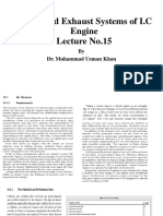 Intake and Exhaust Systems of I.C Engine Lecture No.15: by Dr. Muhammad Usman Khan