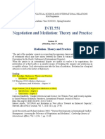 INTL551 Negotiation and Mediation: Theory and Practice