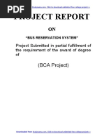 BCA Project On Bus Reservation System - PDF Report With Source Code