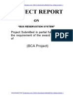 BCA Project On Bus Reservation System - PDF Report With Source Code