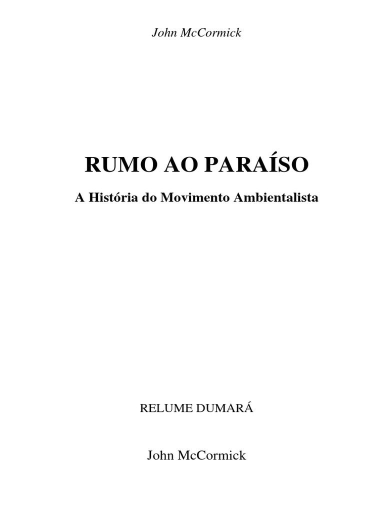 História do Movimento Ambientalista | PDF | Movimento ambientalista ...